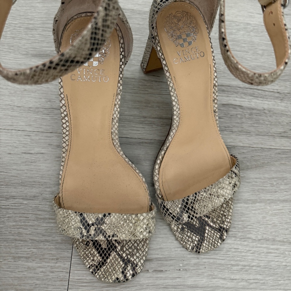 Vince Camuto Faux Snakeskin Heels